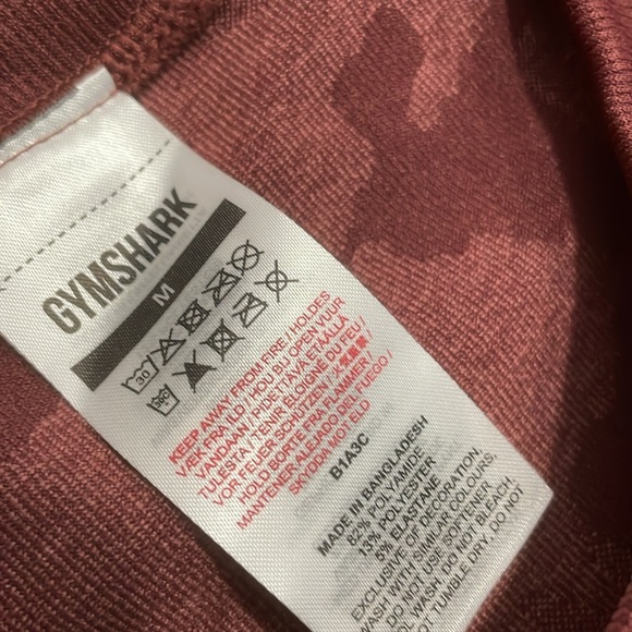 gymshark adapt camo seamless long sleeve crop top medium - Picture 10 of 11